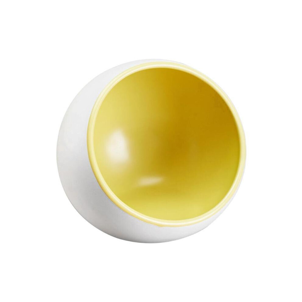 (Yellow) Pet Cartoxic Bowl Colorful Space Bowl Cat Dog Food Feeder Drink Bowl Pets Supplies Tool