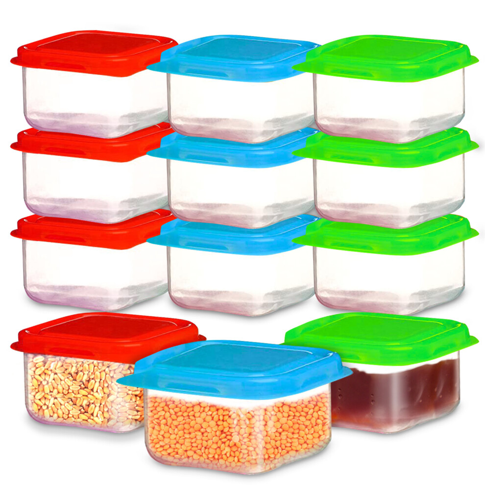 12pk Mini Plastic Storage Containers | Clear small boxes Jewelry box