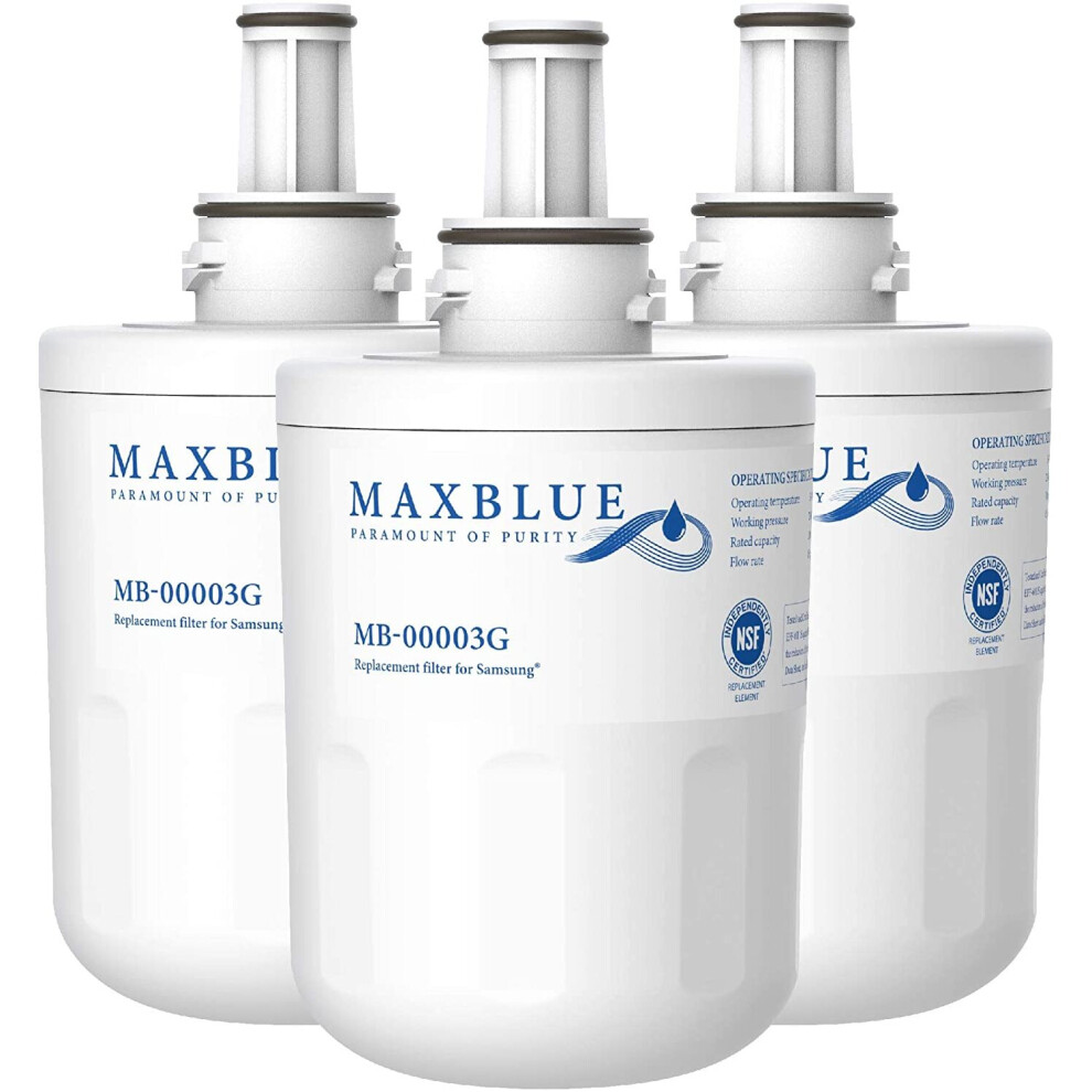 Maxblue DA29-00003G Fridge Water Filter, Compatible with Samsung Aqua Pure Plus DA29-00003G, DA29-00003B, DA29-00003A, DA97-06317A, DA61-00159A,