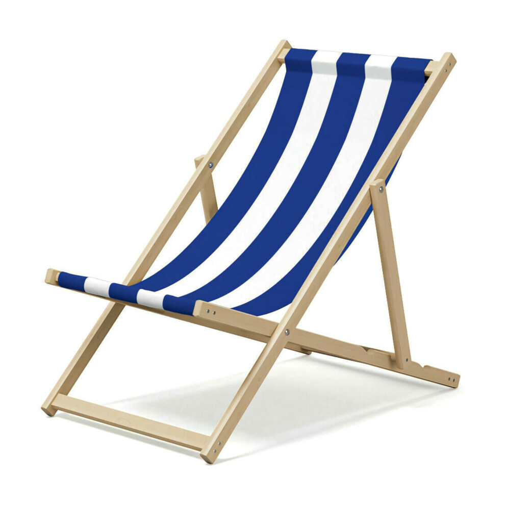 Deck Beach Wooden Folding Chair Lounger Sunbed Garden Seaside Beach Chairs Seat