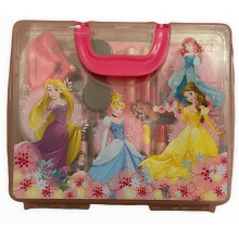Princess colour paints brush markers carry case kids school activity