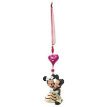 Paris Mickey and Minnie Wedding Hanging Ornament New