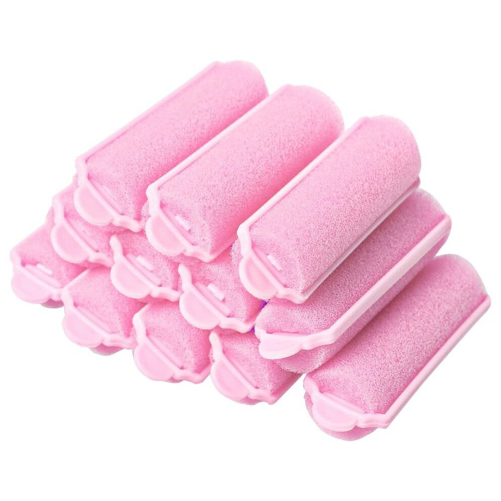 SUMAJU Hair Rollers, 12pcs Soft Sponge Hair Roller Foam Styling Hair Curler Home DIY Curling Tool