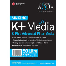 Evolution Aqua K+ Media 50L Sinking Black - KPLUSMEDIA50LBLACK - Class-Leading Surface Area Bio Filter Media for Faster Maturation
