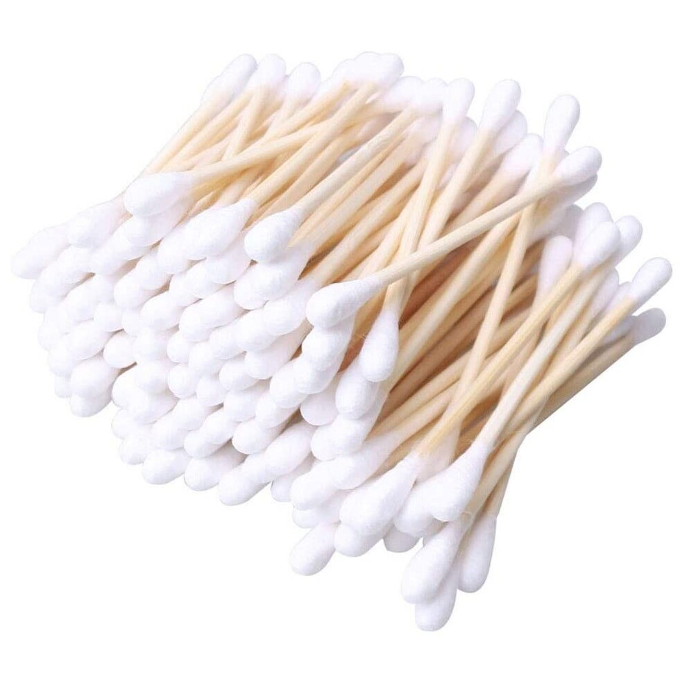 Zhiye 600 Pk Bamboo Cotton Buds (6 X 100) By 100% Biodegradable Cotton Swab With Wooden Handles For Ear Cleaning,Makeup Cleaning,Keyboard