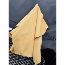 CarMax English Premium Natural Chamois Leather - Large - 2.75 Sq Ft - Ultra-Soft, Biodegradable - For Car Drying & Glass - CMC-01-025