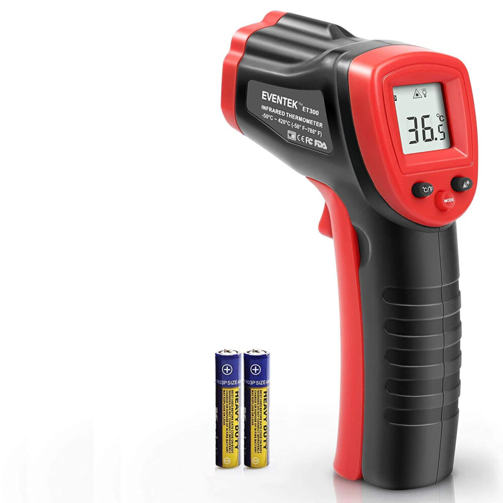 Eventek Infrared Thermometer, Ir Laser Thermometer -50Â°C-550Â°C (-58Â°F-1022Â°F), Non-Contact Digital Temperature Gun, Non-Medical, Not For The Human