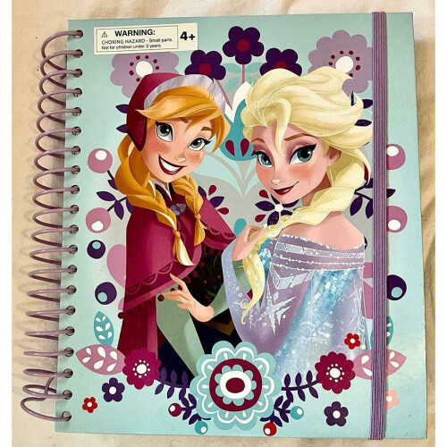 Disney Elsa Anna colouring markers stencils activity notebook for kids