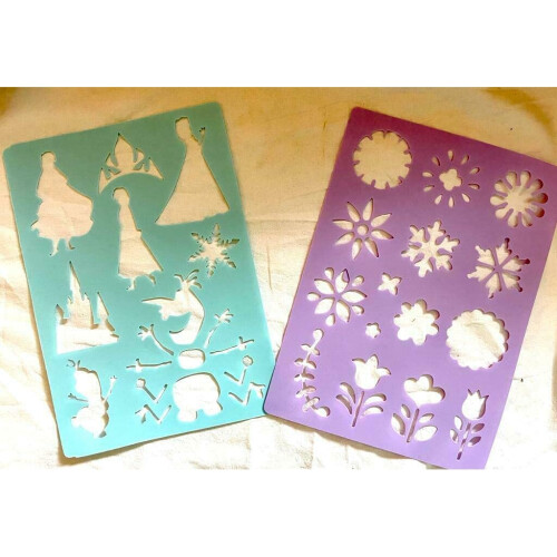 Disney Elsa Anna colouring markers stencils activity notebook for kids 1