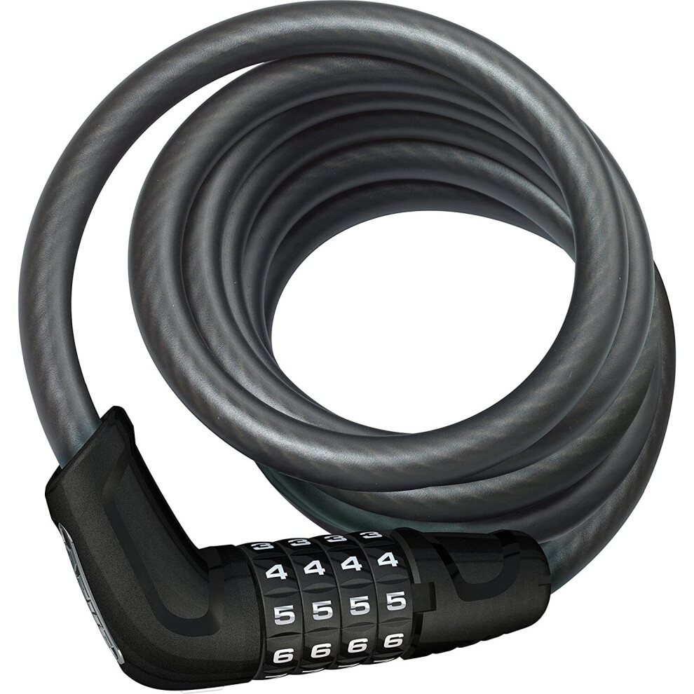 Abus Tresor 6512C Spiral Cable Lock, Combination Lock Made Of 12 Mm Thick, Flexible Coiled Cable, Security Level 4