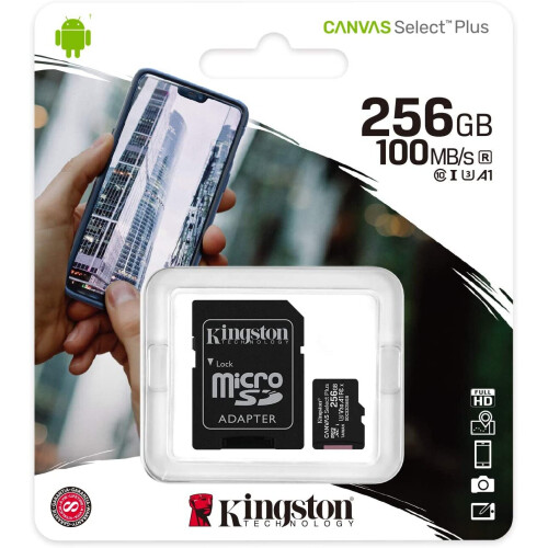 Kingston Kingston Canvas Select Plus microSD Card SDCS2/256 GB Class 10 (SD Adapter Included) 2