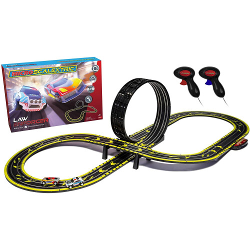 Scalextric Scalextric G1149 Law Enforcer Mains Powered Slot Racing Set, Multi Colour