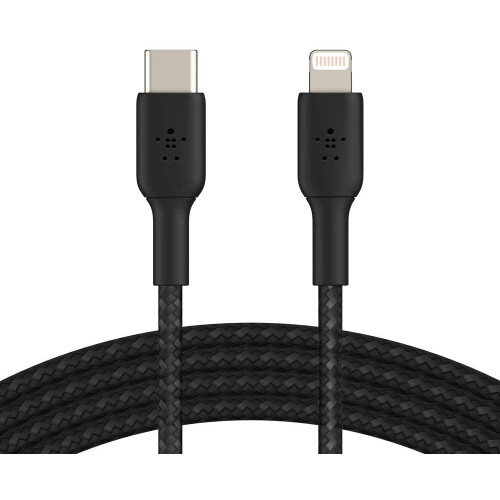 Belkin Cavo BELKIN Lightning a USB-C Treccia 1M Nero