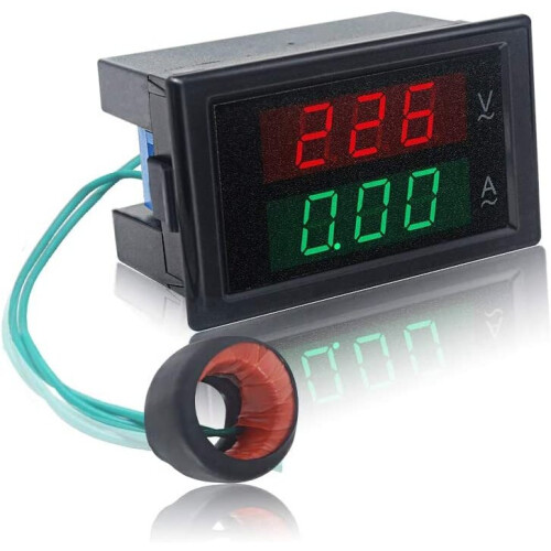 KETOTEK Digital Voltage Current Meter Panel AC 80-300V 100A Voltmeter Ammeter Volt Amp LED Display with Current Transformer