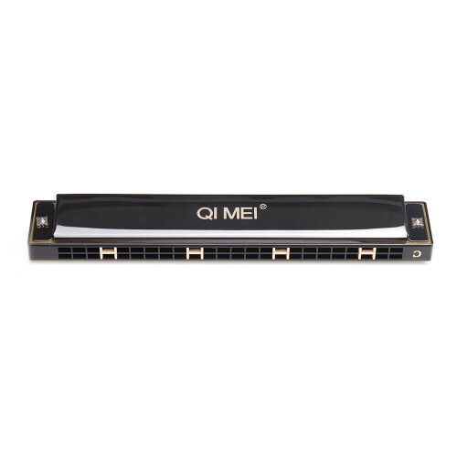 (Silver) 24 Holes Chromatic Harmonica Polyphonic C Key for Adults 2