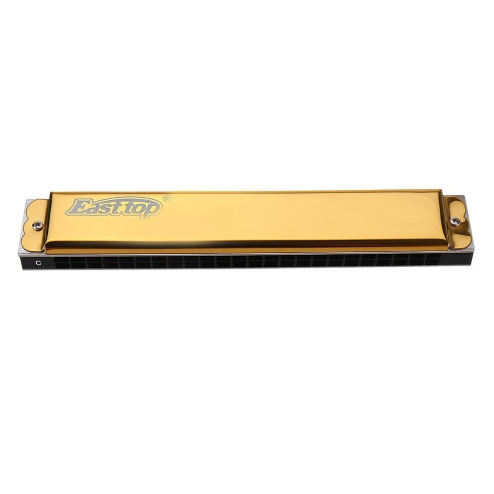 (Gold) 24 Holes Polyphonic Harmonica C Key