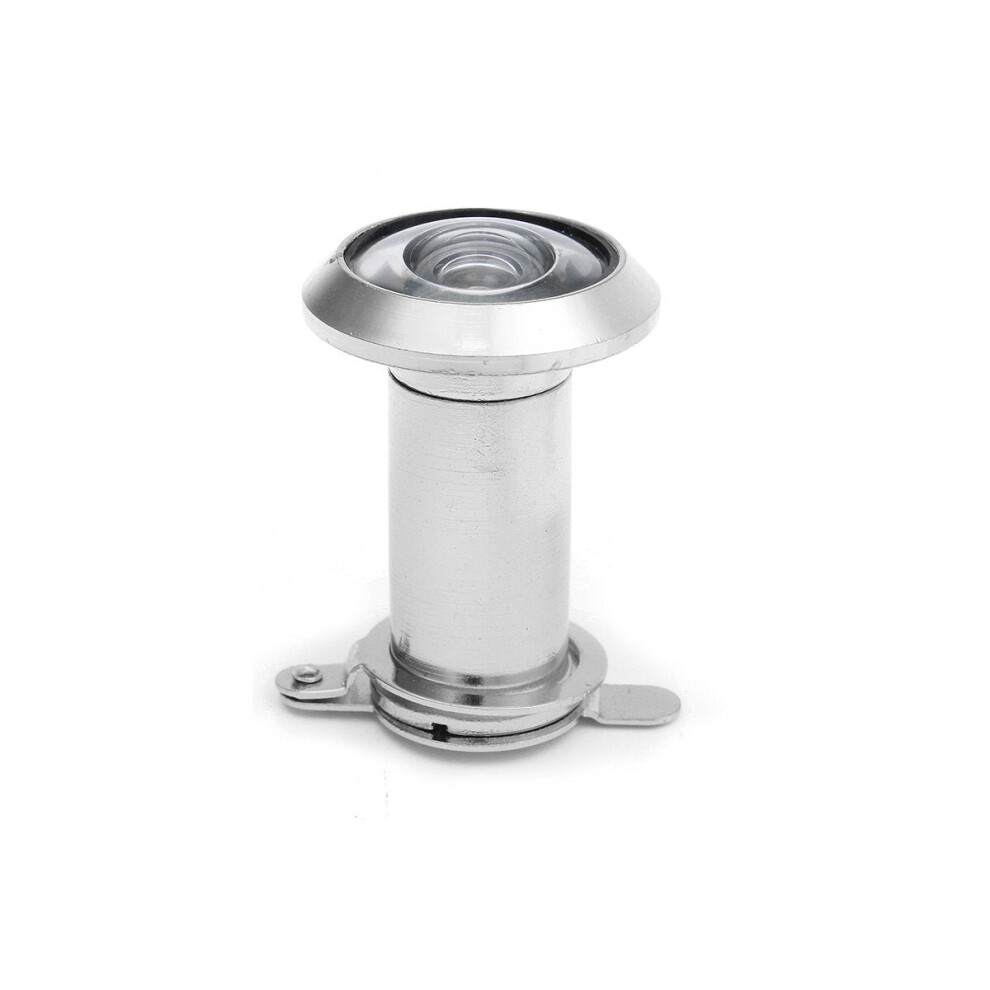 (Silver) 200 Retractable Peephole 35-50mm Security Home Door Viewer Spyhole With Cover