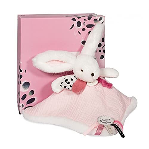 Doudou e Compagnie - Doudou Coniglio - 25 cm - Bianco/Rosa