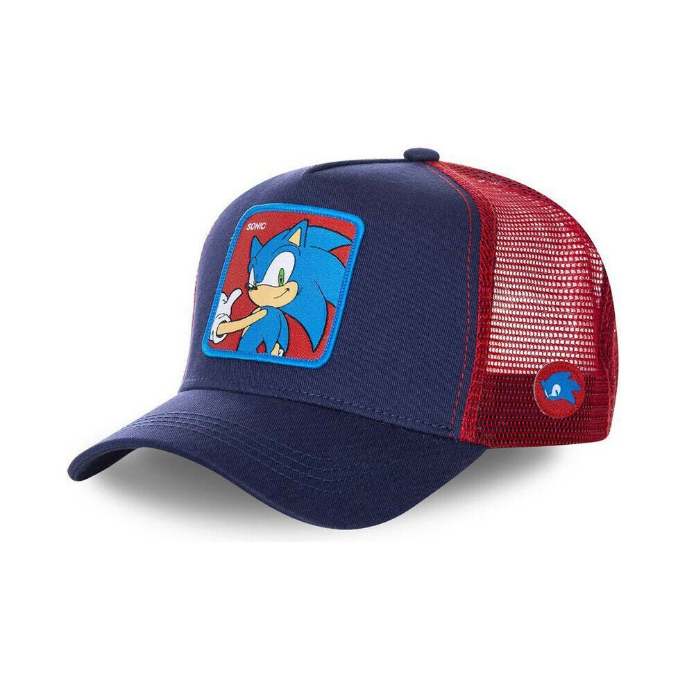 (Blue) Sonic The Hedgehog Baseball Cap Snapback Hat Cotton Men Women Hip Hop Dad Mesh Blue