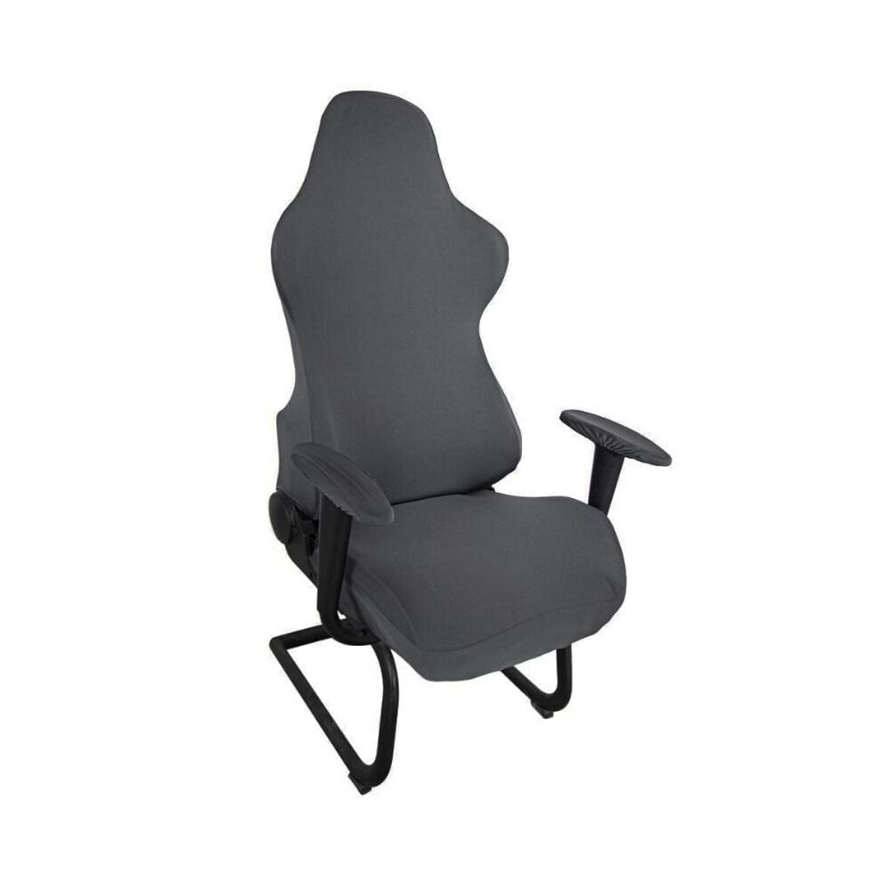 (Dark Grey) Ergonomic Office Computer Game Reclining Chair Slipcover Stretchy Homework Cover