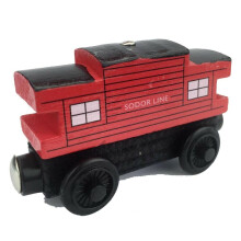 (016# Red Sodor Line Caboose) Thomas Train Car Tender Wooden Magnetic Railway Train Toys Truck Car Kids Gifts