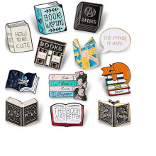 12 Pieces Cute Enamel Letter Brooch Pin Cartoon Enamel Pins Set