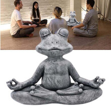 Frog Garden Outdoor Meditating Frog Ornament Garden Home Sculptures
