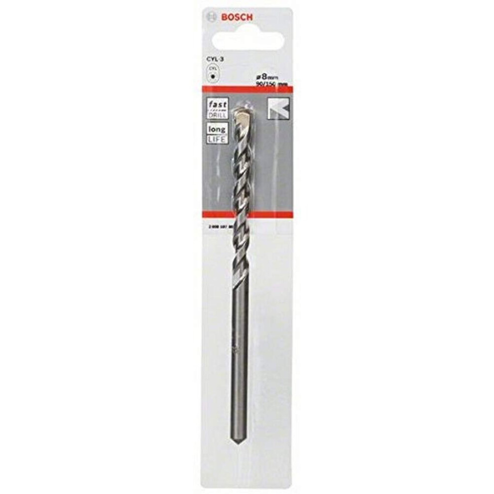 Bosch 2608597898 Cyl-3 Percussion Masonry Drill Bit 8 X 90 X 150Mm