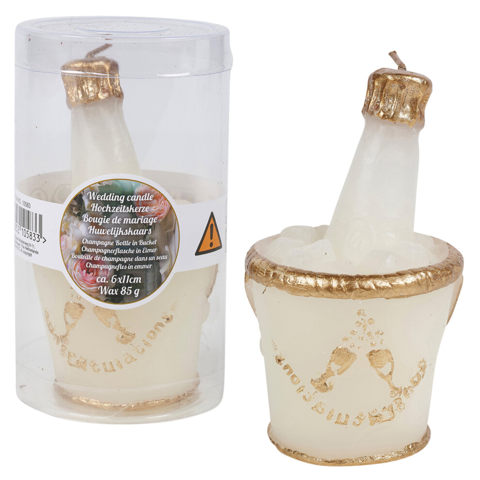 Urbn Living 12 Wedding Candles Champagne Bowl Bottle Novelty Table Centrepiece