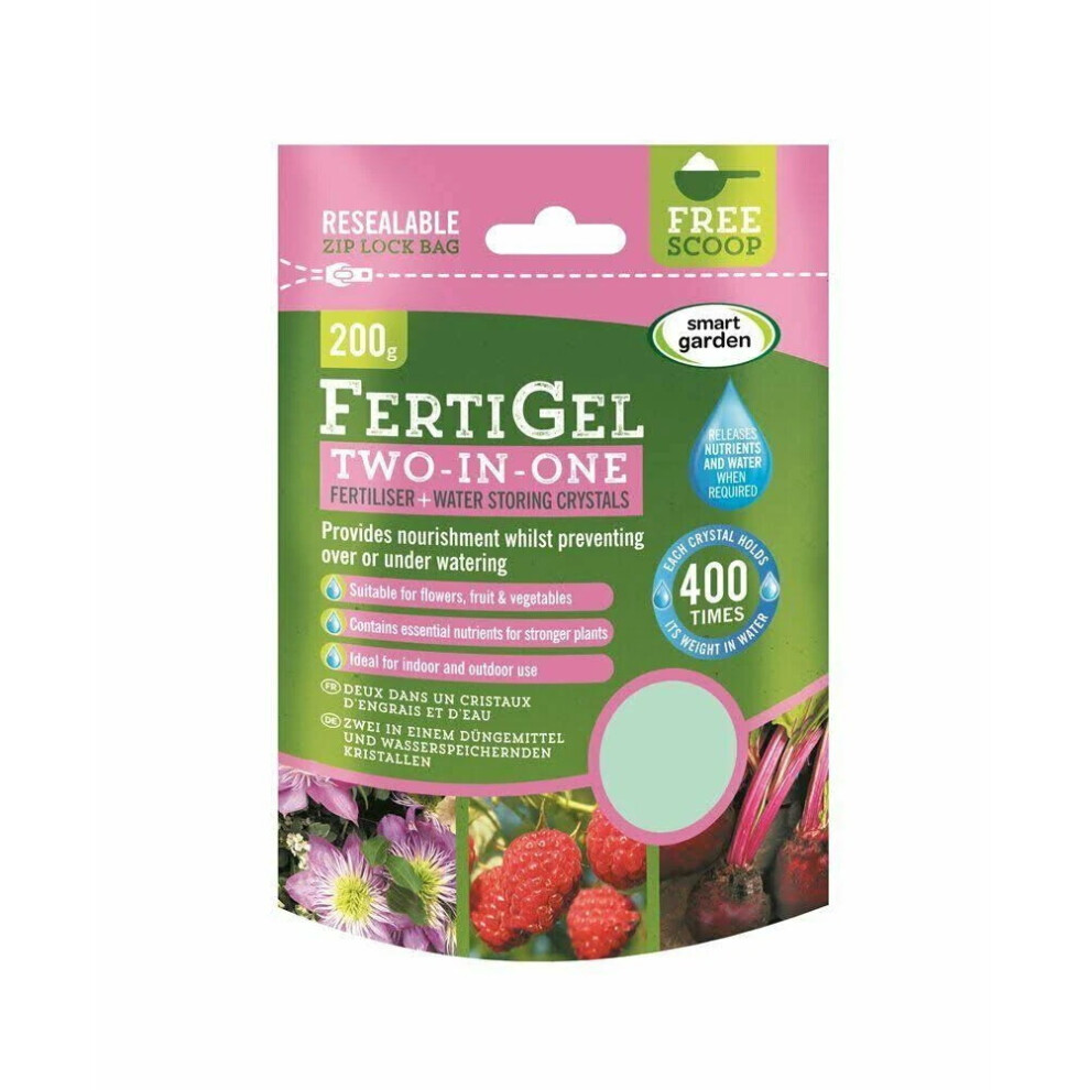 Smart Garden Fertigel Two in One Fertiliser & Water Storing Crystals Reseal Bag