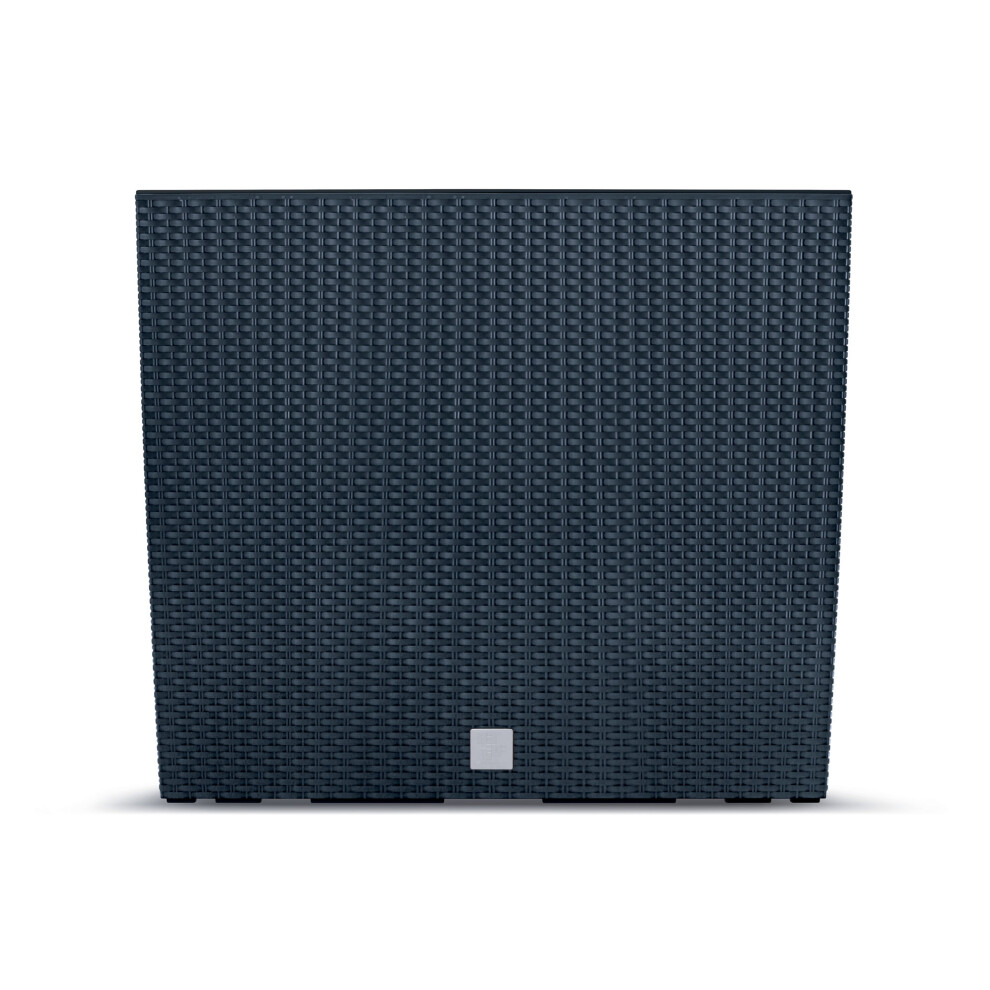Urbn Living (Anthracite) Rectangle Rattan Floor Standing Planter Indoor Outdoor Patio Plant Pot Trough Anthracite