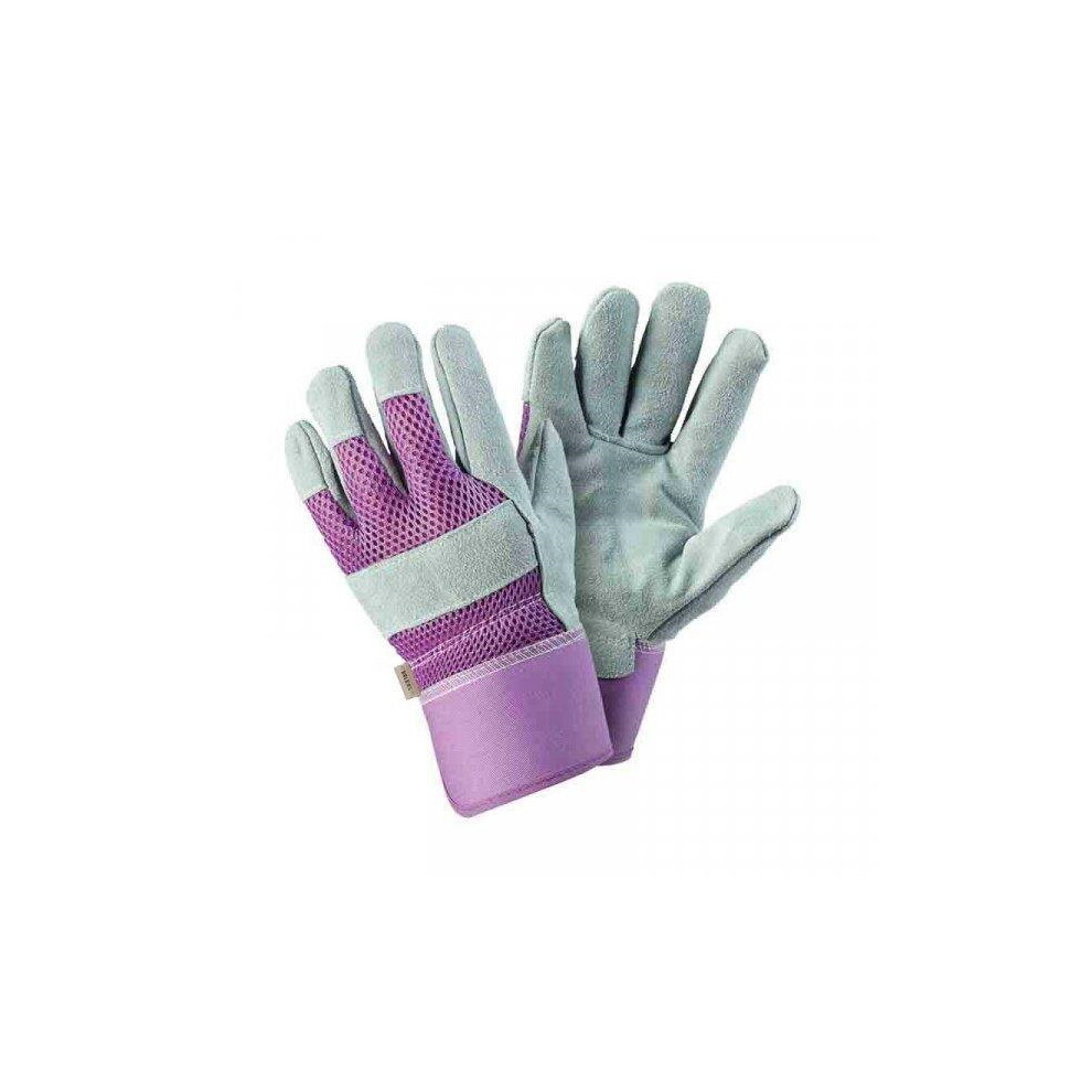 Briers Ladies Lavender Heavy Duty Medium Breathable Rigger Gardening Gloves