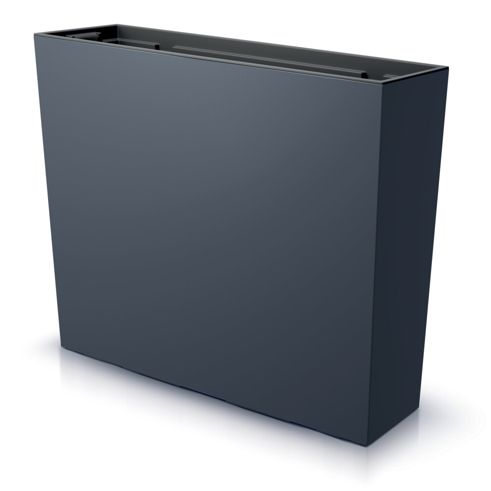 (Anthracite) Tall Rectangle Planter Floor Standing Plant Pot Trough
