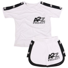 (9-10 Years, White) Boys Girls Sports Summer Outfits T-shirt Short Set
