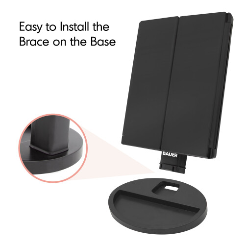 (Black) Bauer Professional Foldable LED Mirrors 2