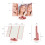 (Rose Gold) Bauer Professional Foldable LED Mirrors 2