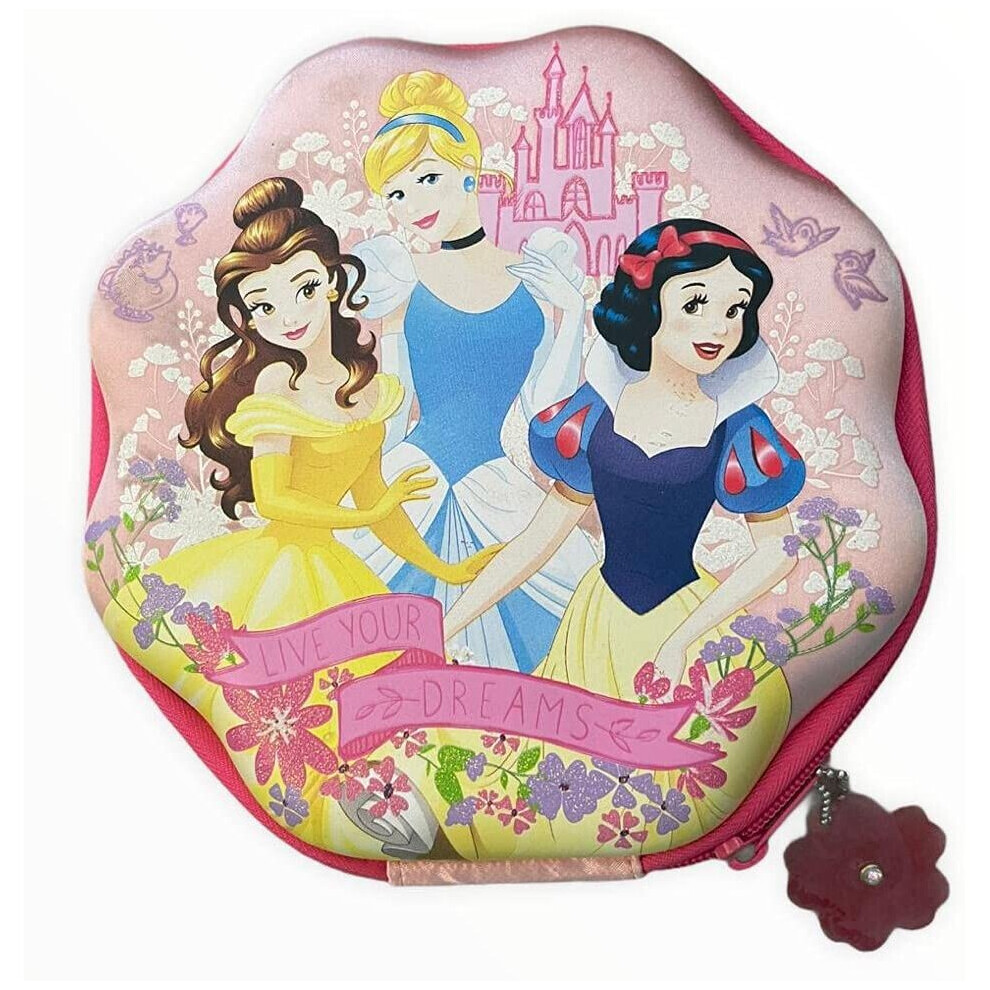 Multi Princess Zip Up Stationery Kit Take Belle Cinderella Snow White