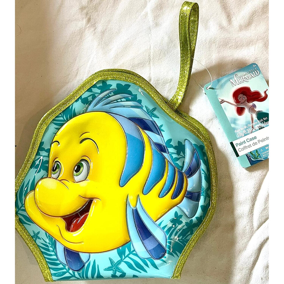 Di Little mermaid flounder paint case set with colours notebook brush