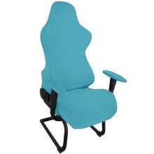 (Sky Blue) Ergonomic Office Computer Game Reclining Chair Slipcover Stretchy Cover