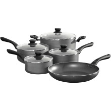 ProChef 5Pc Nonstick Pan Set 2.5mm Pressed Aluminium Cookware Set With Glass Lid