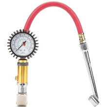 Ccylez Tire Inflator,1/4" Tyre Air Inflation Pump Gun, 10-220psi Pressure Capacity, Pressure Dial Gauge Air Compressor Tool For Bike, Motorcycle,