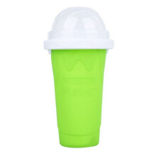 (Green) DIY Homemade Smoothie Cups Freezes Drinks Cup Double Layer, Shake Smoothie Cup, Quick Frozen Smoothies Slushy Ice Cream Maker Milk Shake Make