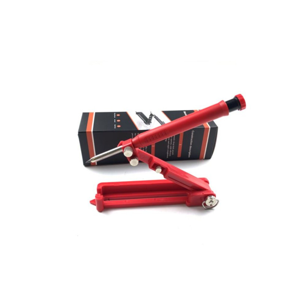 (Red) Multi-Function Scribing Tool Construction Pencil Woodworking With Pencil 095614351518