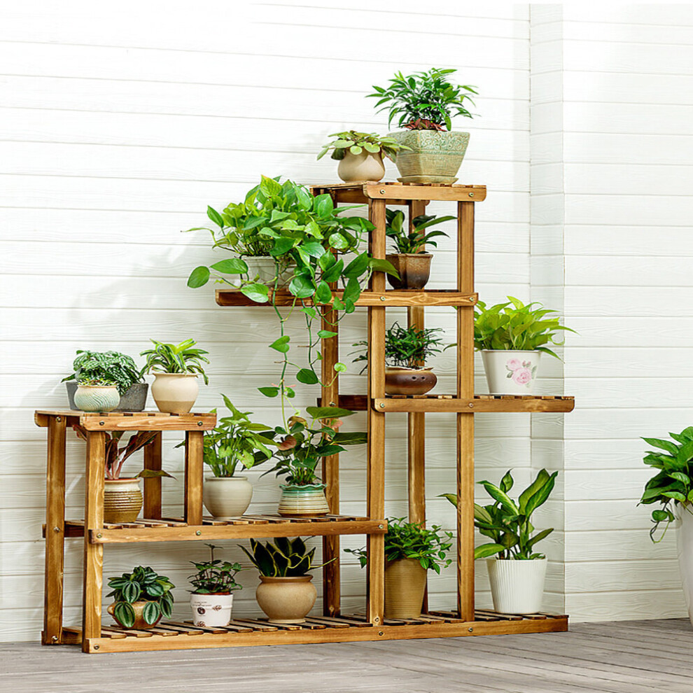 5 Tier Plant Stand Garden Display Shelf Wooden Flower Pots Holder Rack