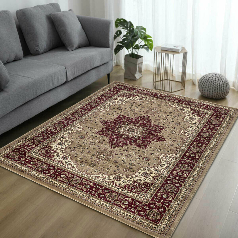 (Beige, 280 x 380 cm) Luxury Vintage Style Classic ROME Traditional Rugs