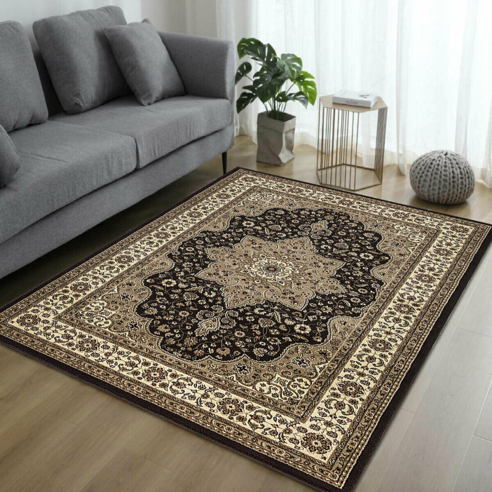 (Brown , 80 x 300 cm) Luxury Vintage Style Classic ROME Traditional Rugs