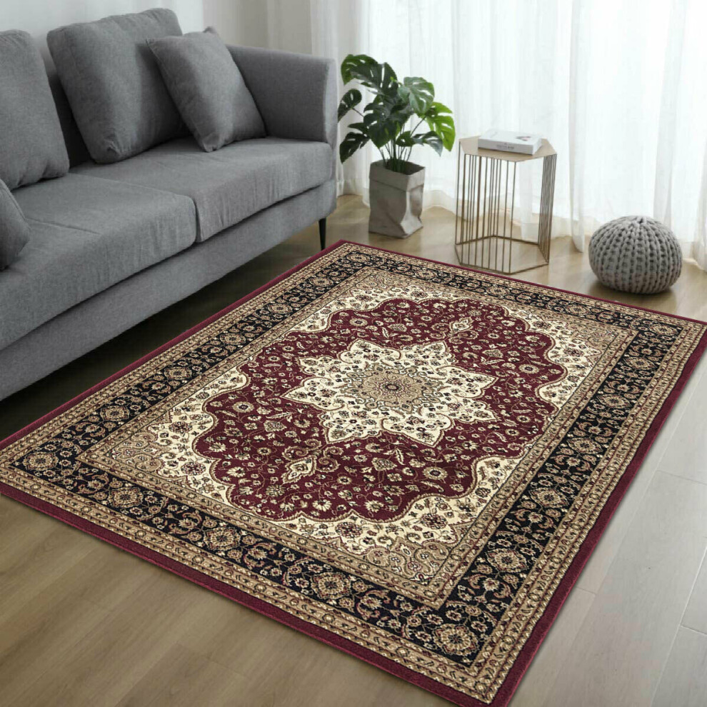 (Red, 80 x 150 cm) Luxury Vintage Style Classic ROME Traditional Rugs