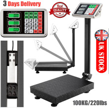 100KG/220lbs Electronic Industrial/Postal Platform Scales Heavy Duty
