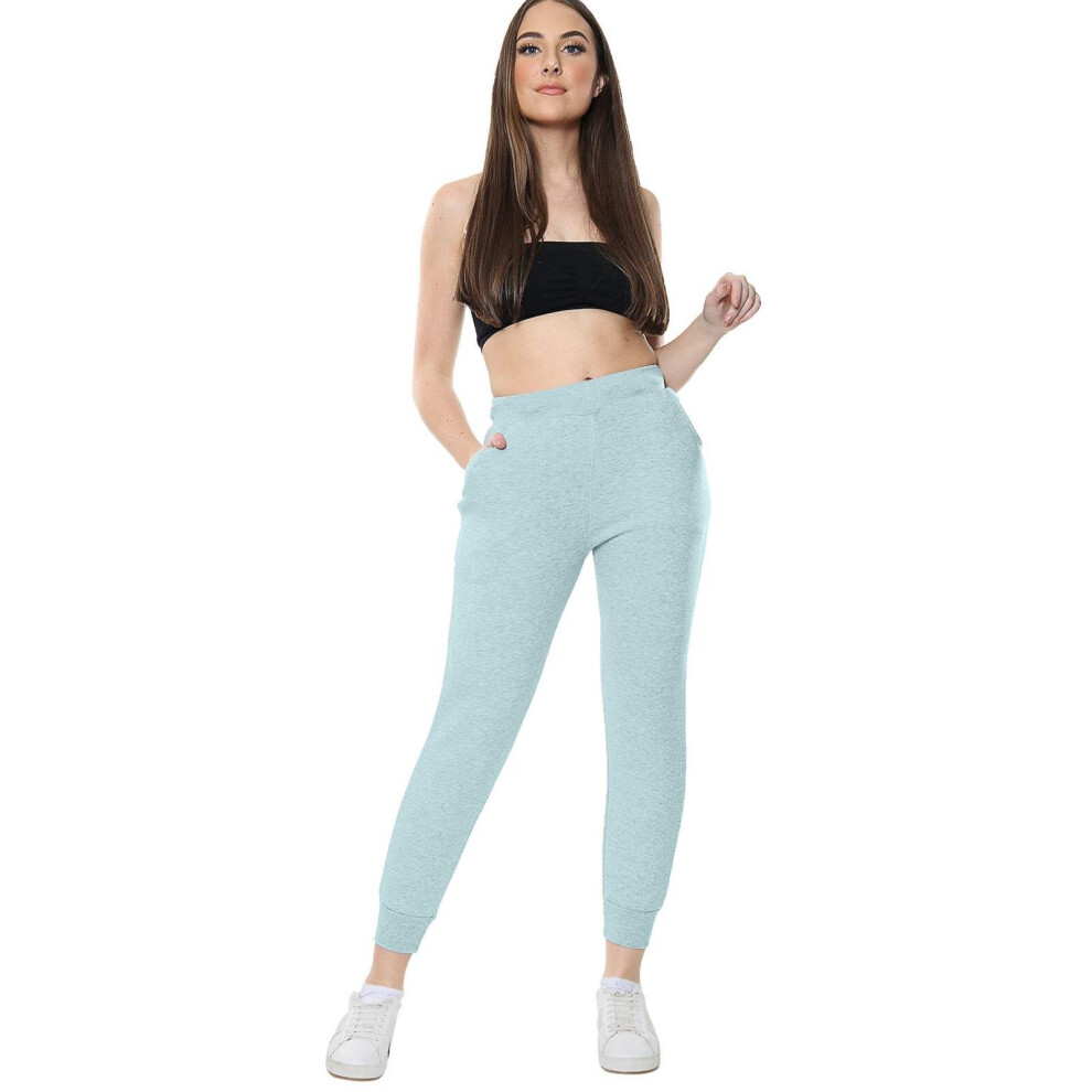 (Mint, UK 8) Womens Joggers Sweatpants Ladies Jogging Bottoms