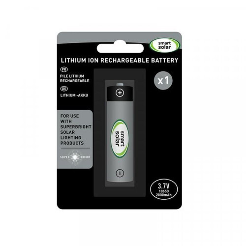 Smart Solar Rechargeable Super Bright Lithium ION 3.7V 2000mAh Battery Light